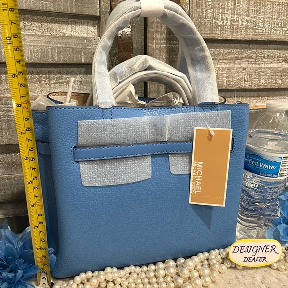 MICHAEL KORS Emilia Small Leather Satchel Crossbody NWT South Pacific Blue - Picture 5 of 10